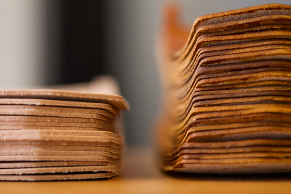 Clicker-cut leather blanks