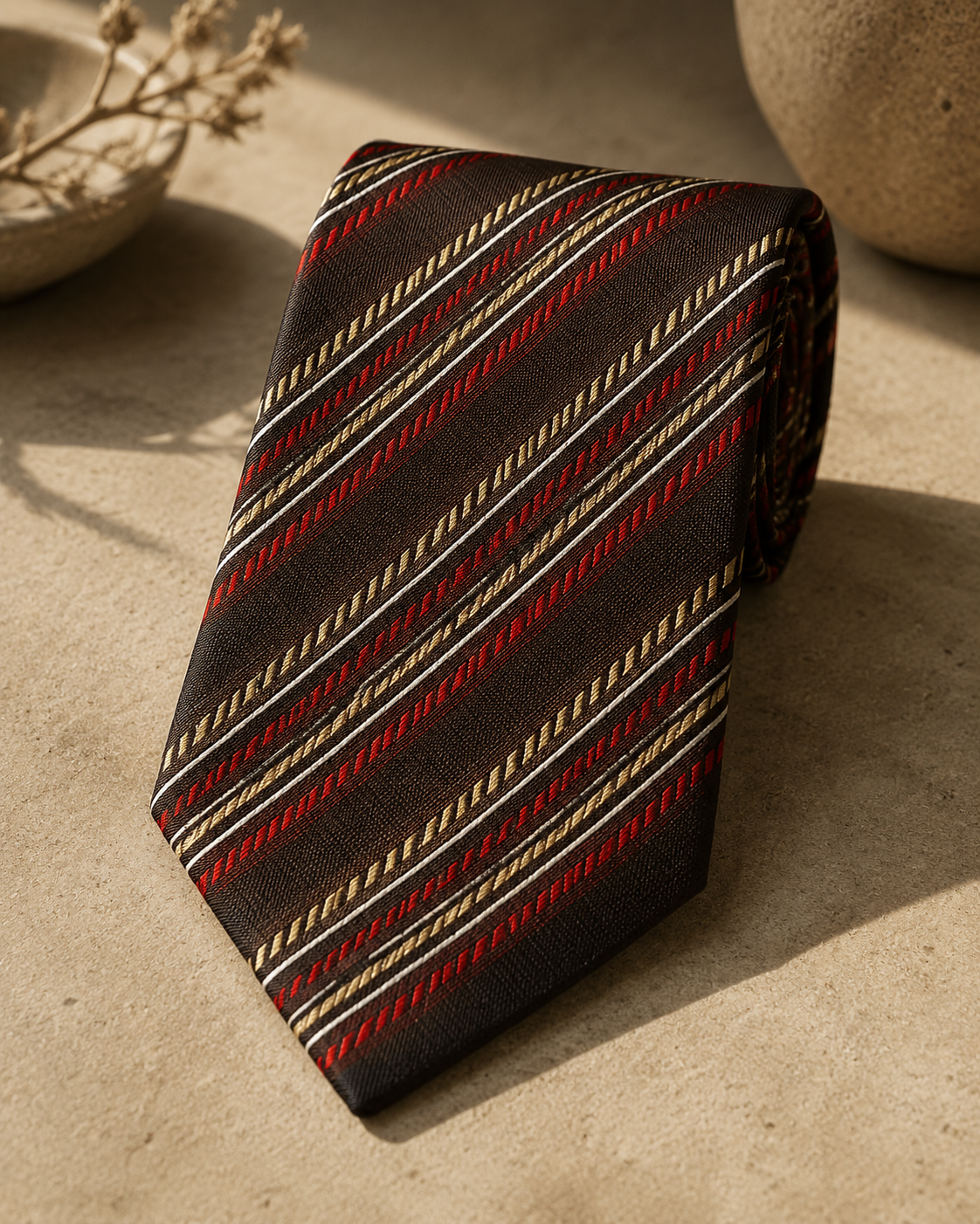 Close detail of vegetable-tanned leather